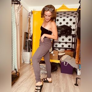 NWT Grade & Gather Ribbed Shirring Legging Jogger